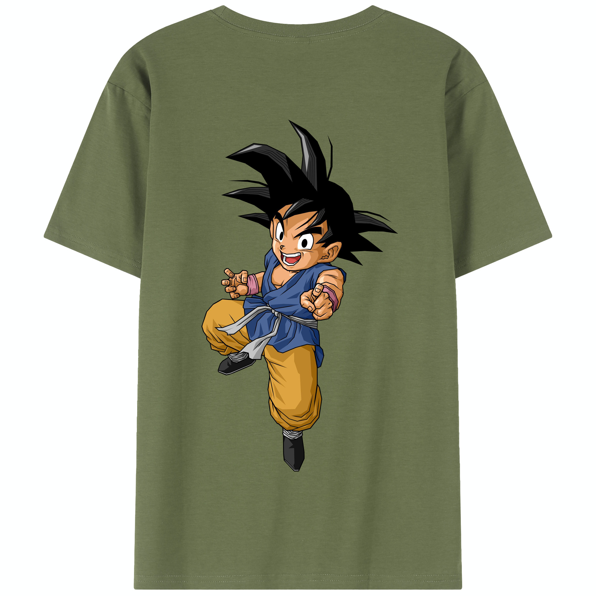 （画像用） ドラゴンボール 孫悟空（そん ごくう）Son Goku カカロット DRAGON BALL Kakarotto 綿100％半袖Tシャツ（背面プリント）